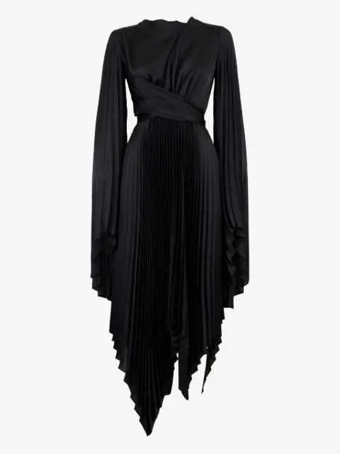 A.W.A.K.E. Mode pleated wrap dress