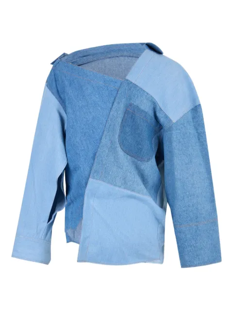 A.W.A.K.E. Mode patchwork denim top