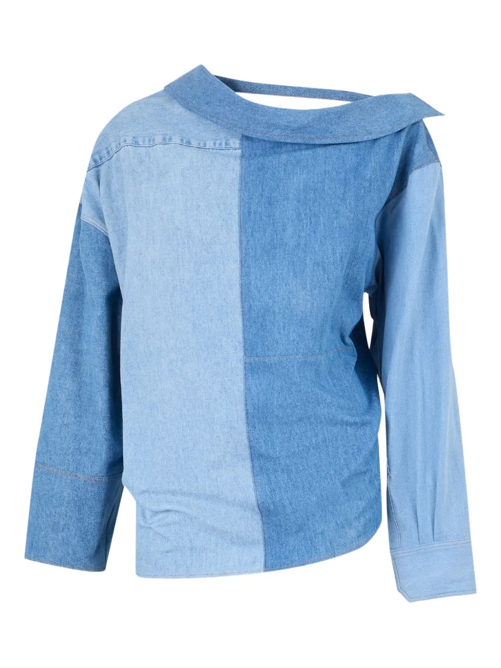 A.W.A.K.E. Mode patchwork denim top | Vests & Tank Tops | Image 2