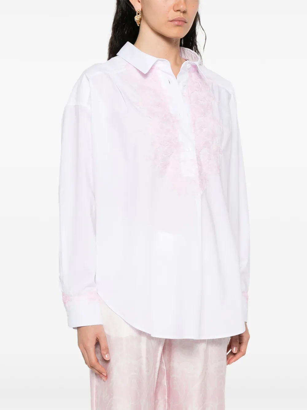 Ermanno Firenze Cotton Blouse In White