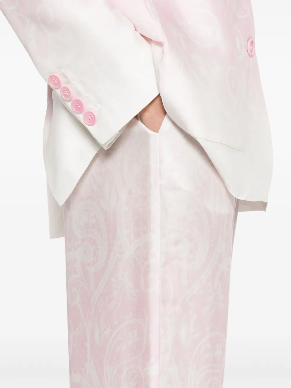 ERMANNO FIRENZE Broek met wijde pijpen Wit