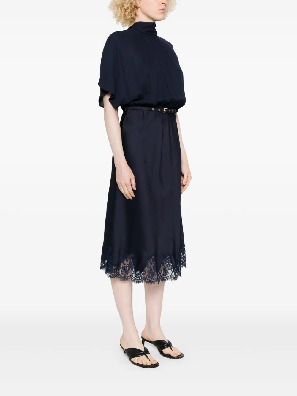 ERMANNO FIRENZE Jurk met korte mouwen Blauw
