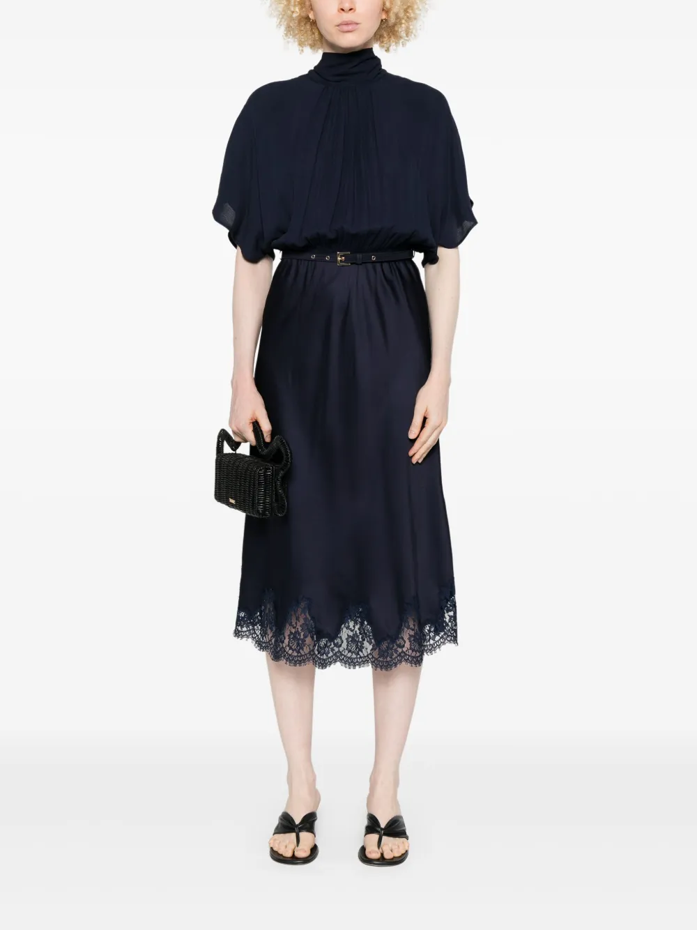 ERMANNO FIRENZE short sleeve dress - Blauw