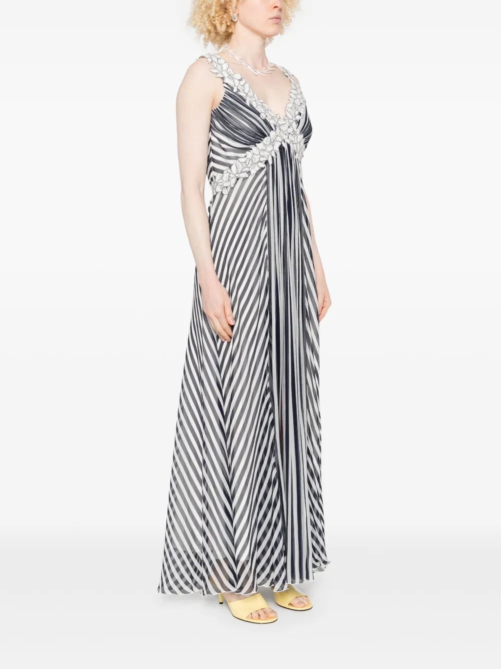 ERMANNO FIRENZE Gestreepte jurk Blauw