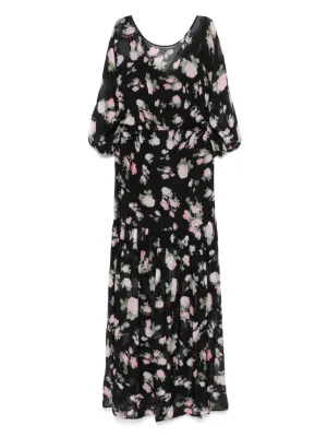 オールインワン・サロペット Ermanno Firenze Flowing Floral Print Dress With Deep ERMANNO FIRENZE Dresses for Women - Shop on FARFETCH
