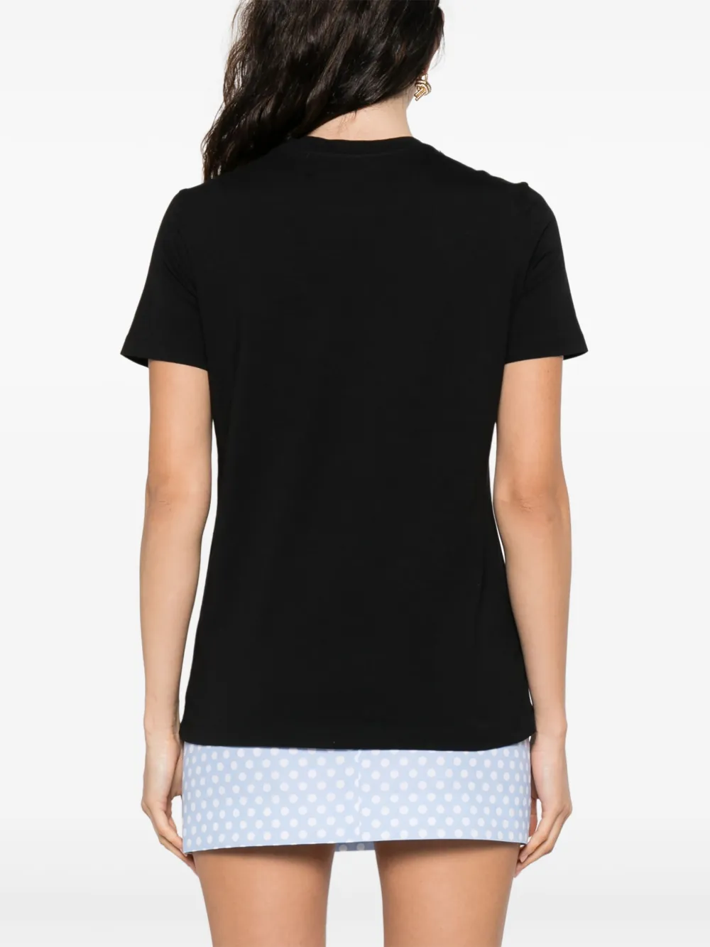ERMANNO FIRENZE T-shirt verfraaid met kristallen Zwart