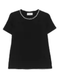 ERMANNO FIRENZE crystal-embellished T-shirt - Black