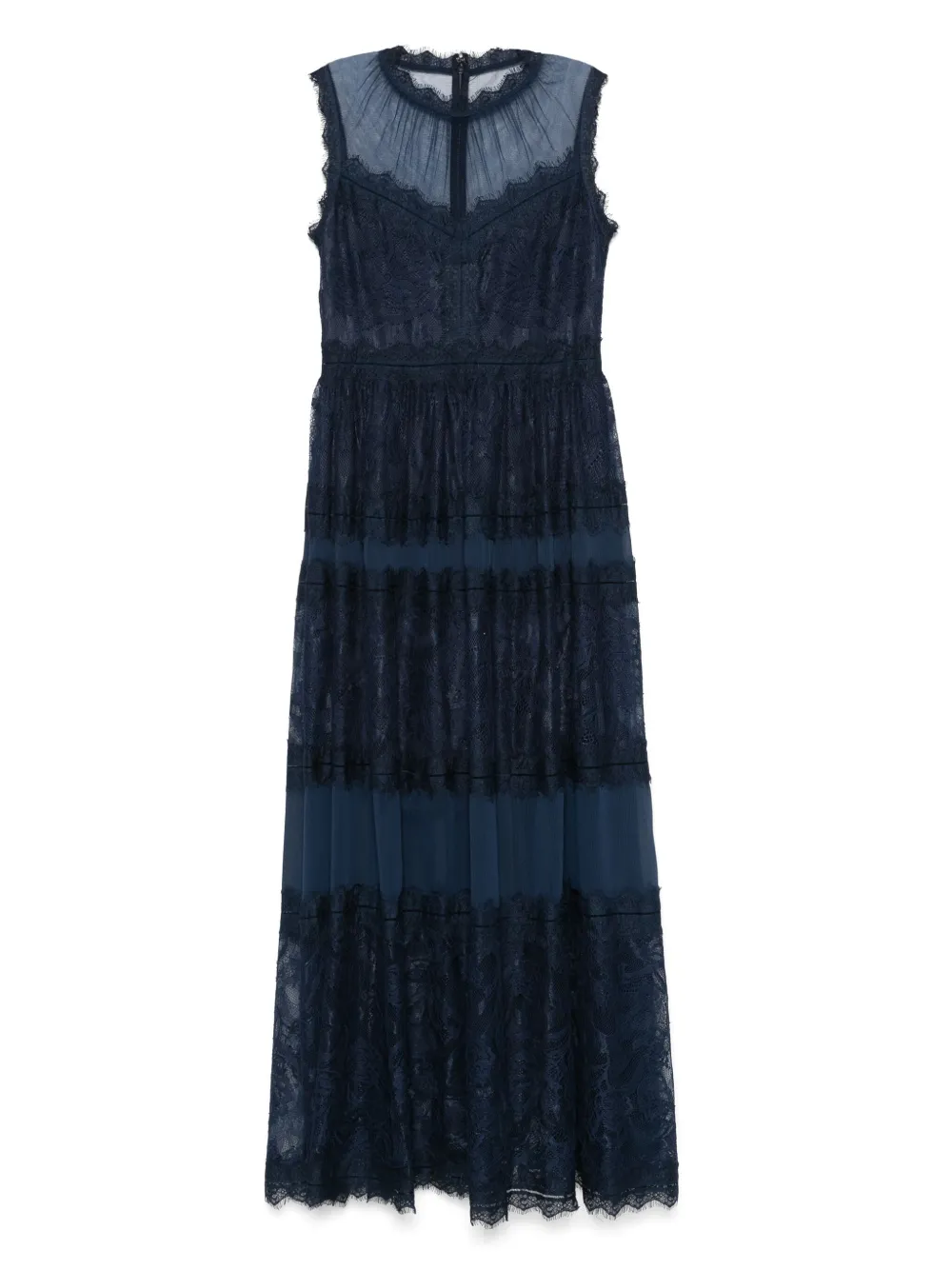 ERMANNO FIRENZE Maxi-jurk met kant Blauw