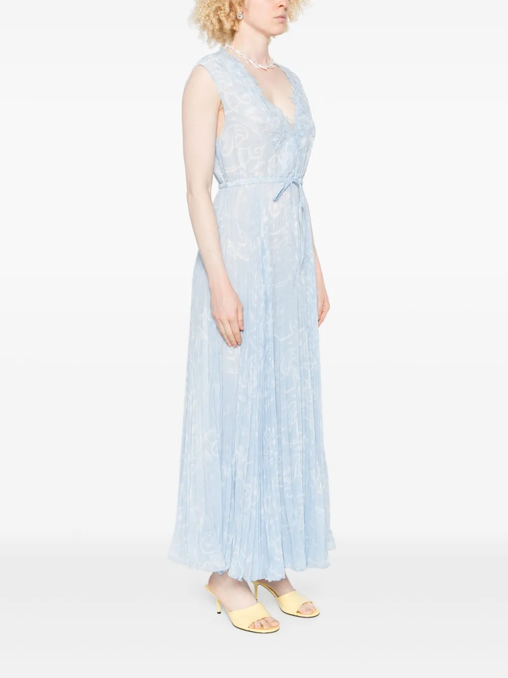 ERMANNO FIRENZE Maxi-jurk met kant Blauw