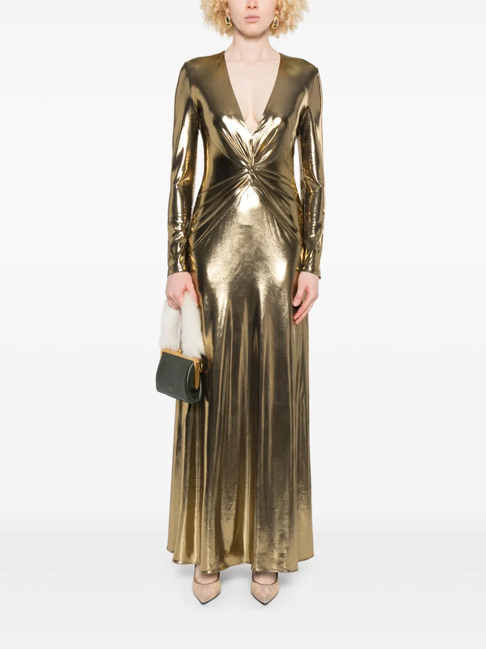 Barbara Bui metallic dress - Goud