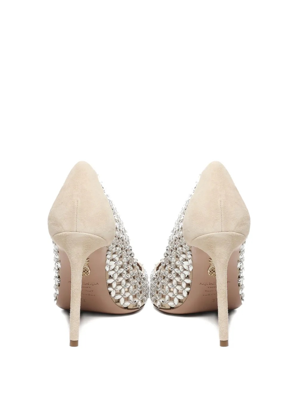 Aquazzura 105mm Crystal Sea pumps Silver