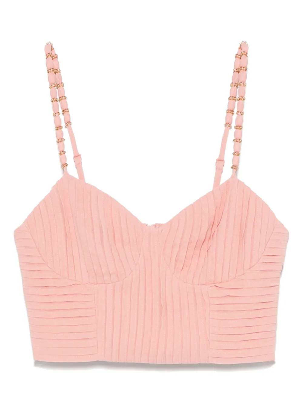 FARM Rio plissé-effect tank top - ピンク FARM Rio plissé-effect tank top - ピンク