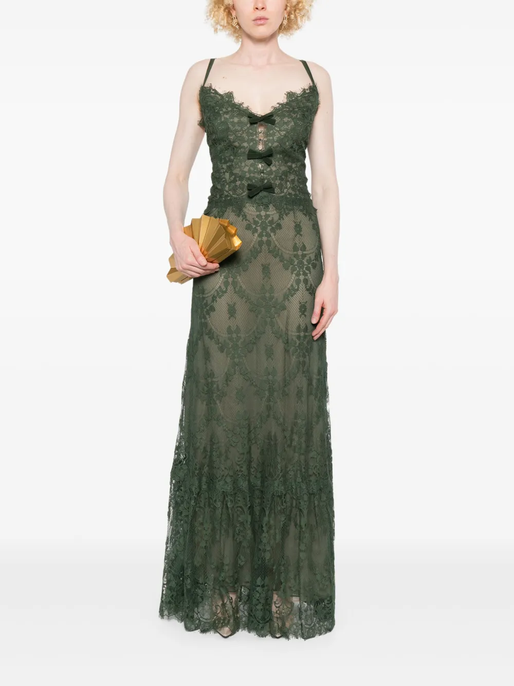 Elie Saab Tulen jurk - Groen