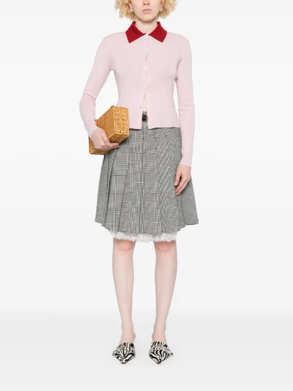 Self-Portrait Prince Of Wales-check Skirt | Black | FARFETCH BH