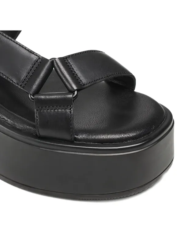 VAGABOND Courtney Platform Leather Sandals | Black | FARFETCH