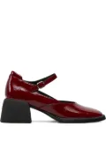 VAGABOND 55mm Ansie patent-leather buckle pumps - Red