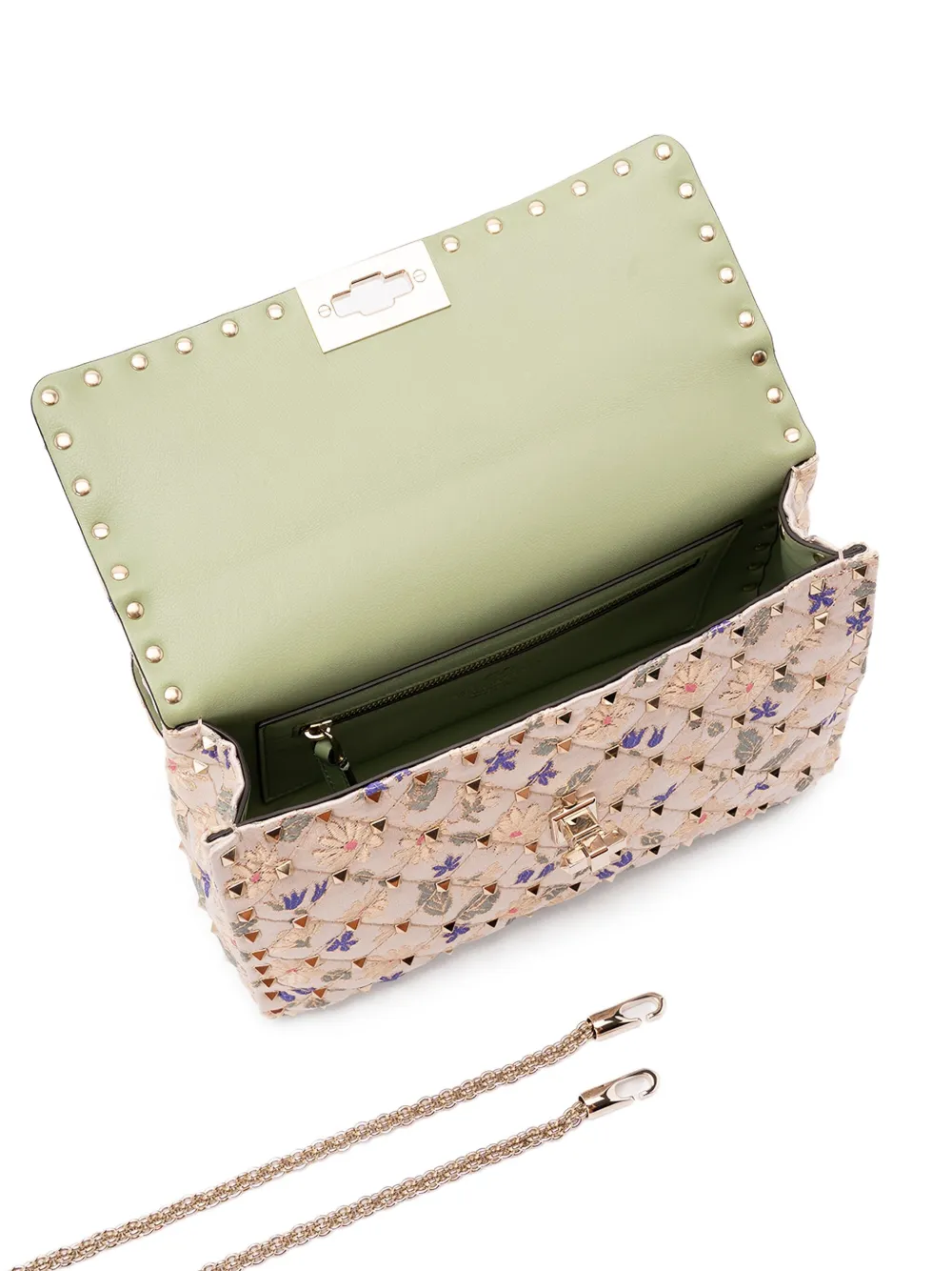 Valentino Garavani Rockstud Spike schoudertas Beige