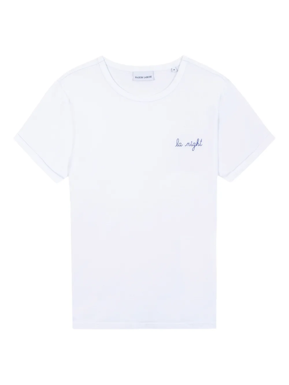 embroidered script T-shirt