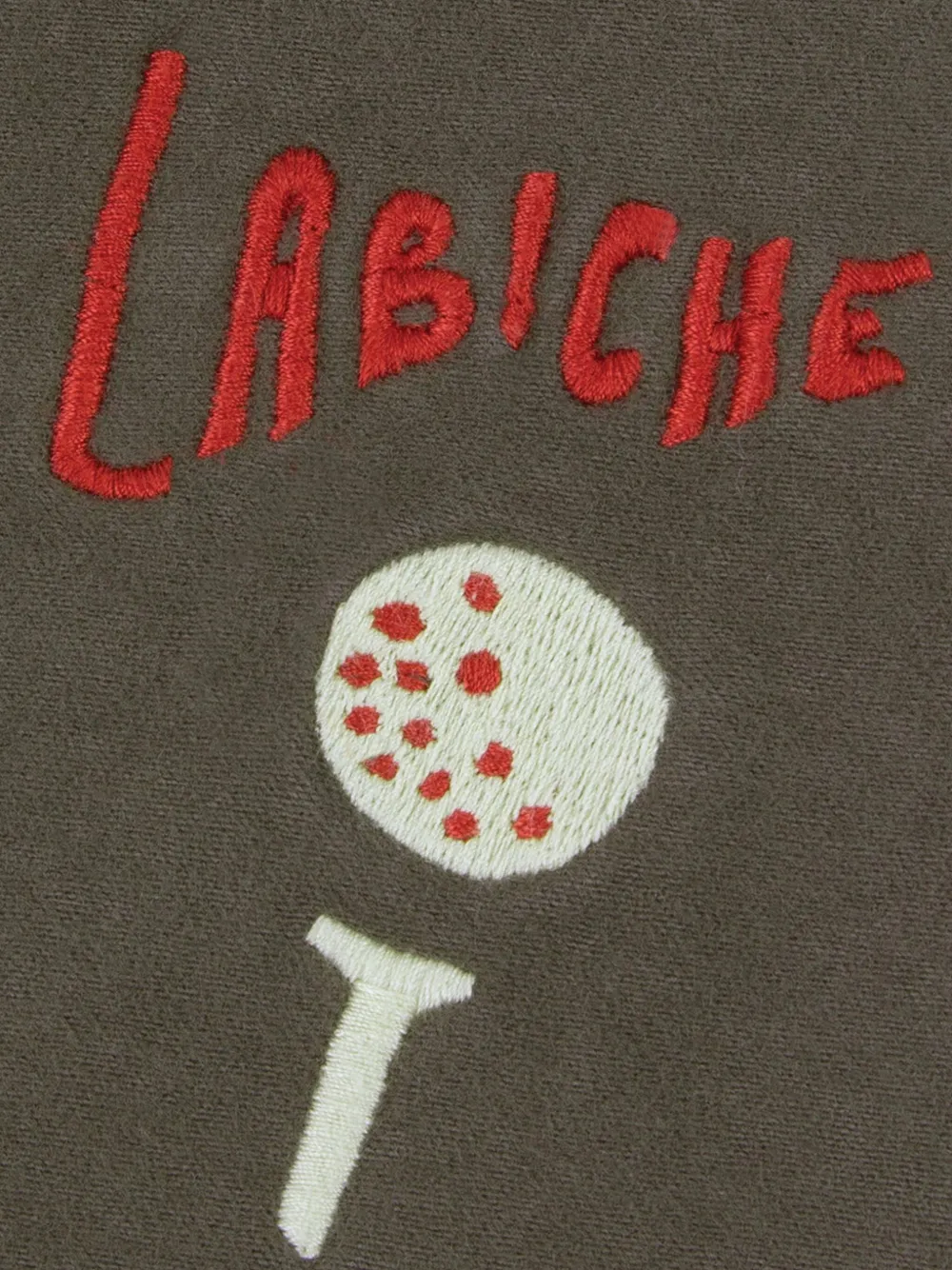 Maison Labiche Lemonnier jack met contrasterend stiksel en geborduurde vlag Groen