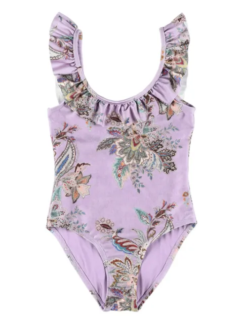 ZIMMERMANN Kids Rhiannon frilled flora-print swimsuit