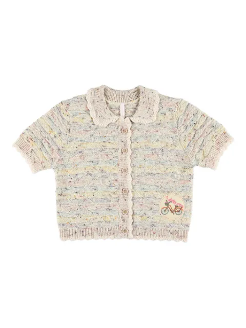 ZIMMERMANN Kids speckle-knit short-sleeve cardigan