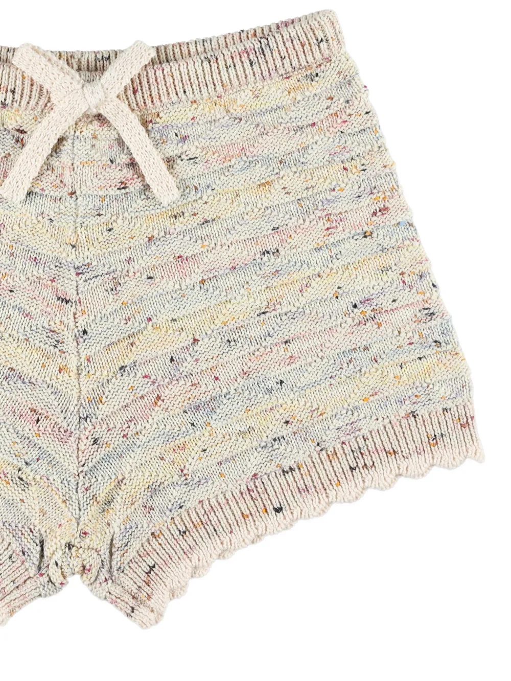 ZIMMERMANN Kids Gebreide shorts met textuur Beige