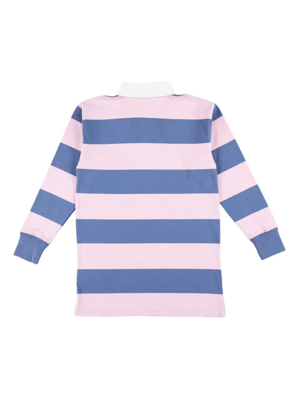 POLO RALPH LAUREN KIDS Gestreepte polojurk met lange mouwen Roze