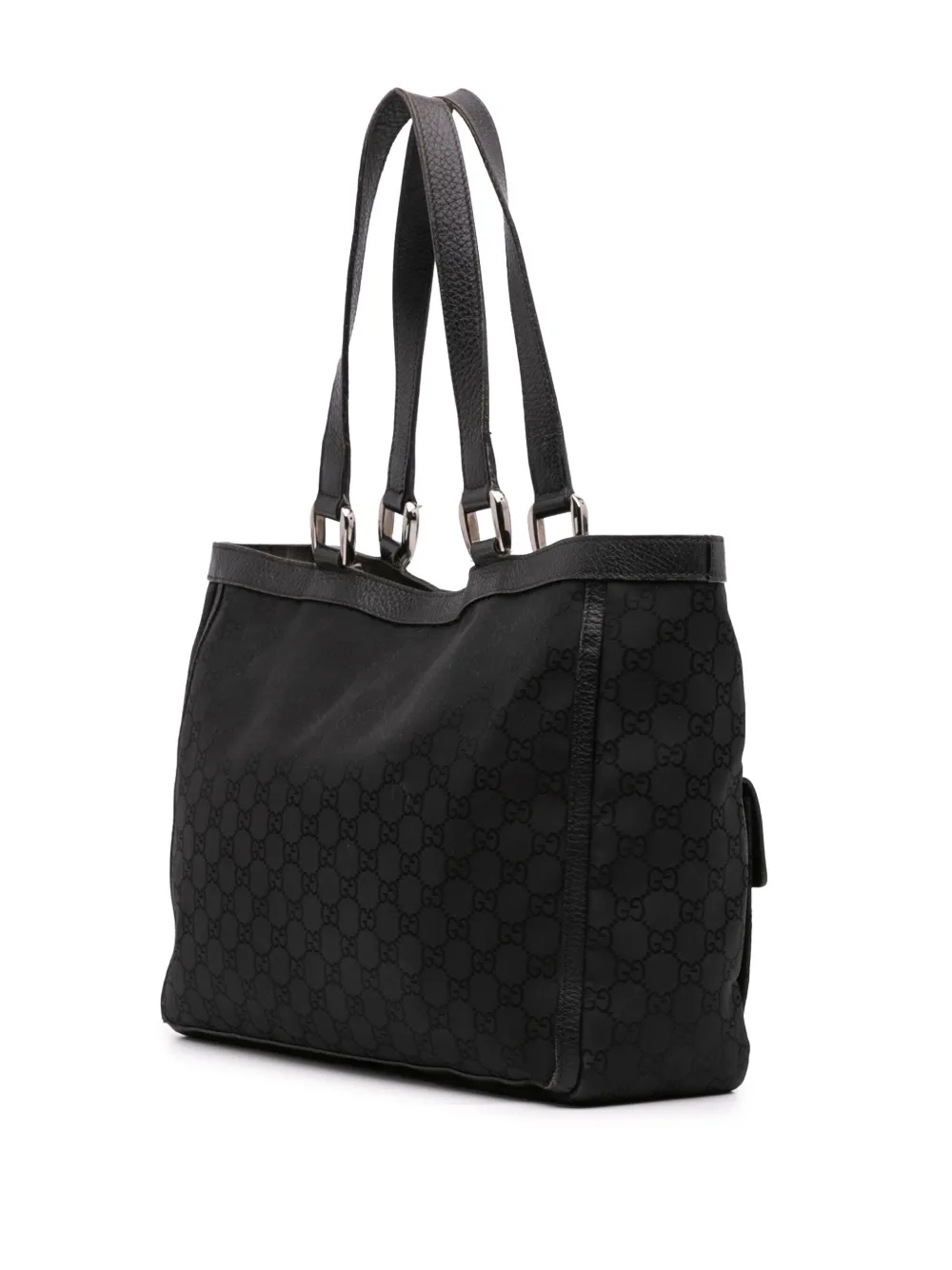 Pre-owned Gucci 2016-2024 Gg Canvas Abbey D Ring Pocket Tote Bag