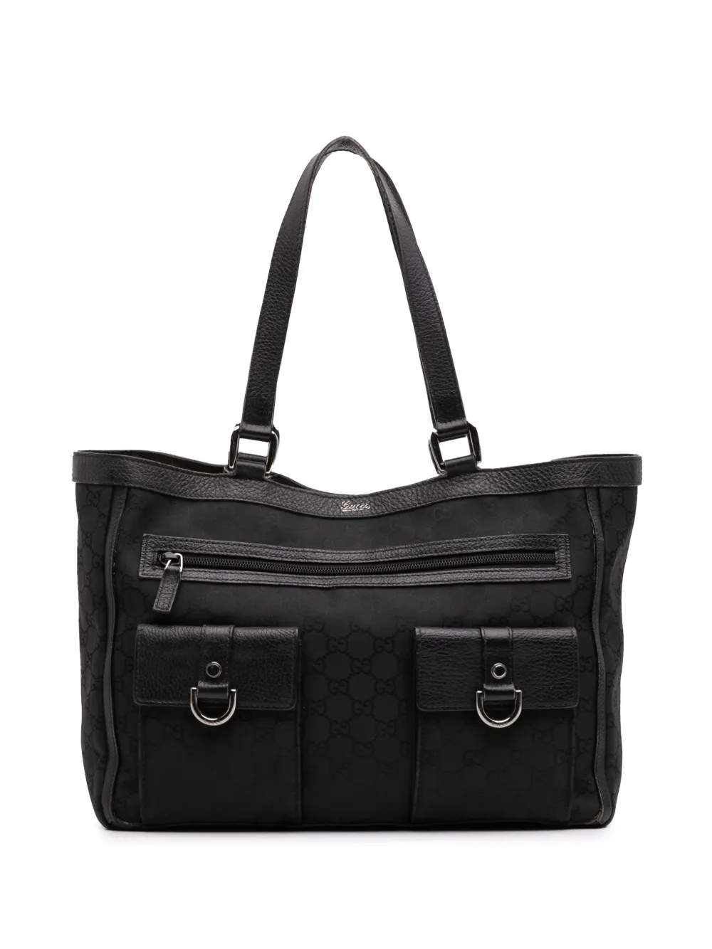 Gucci Pre-Owned 2016-2024 GG Canvas Abbey D Ring Pocket tote bag | Black | Image 1
