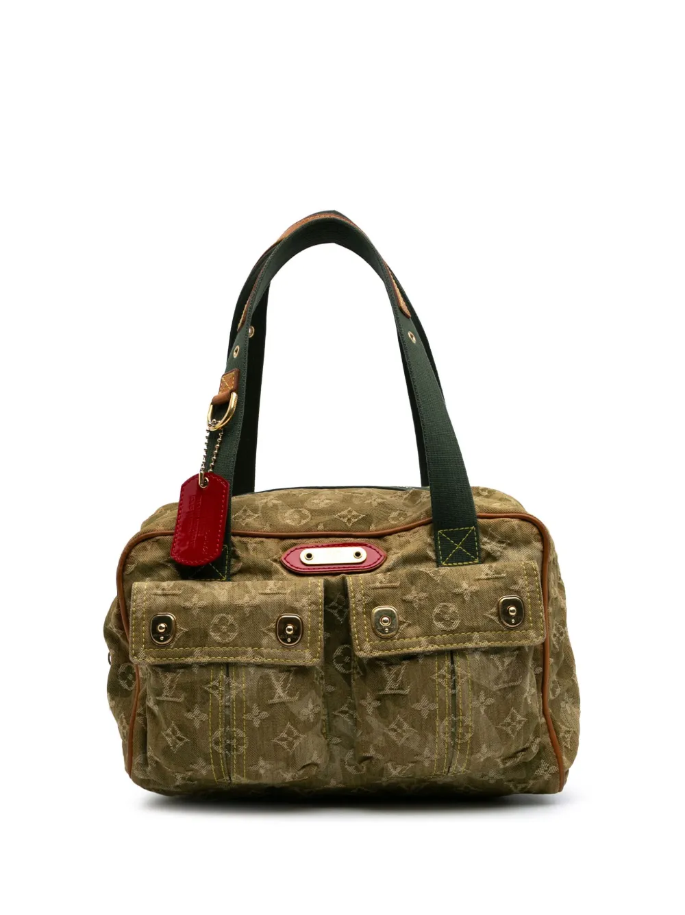 Pre-owned Louis Vuitton 1998 Takashi Murakami Monogramouflage Denim Jasmine Handbag