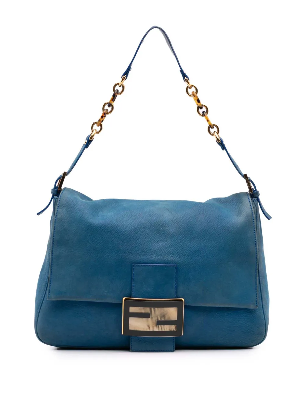 Fendi Pre-Owned 2010-2024 Large Leather Chain Mamma Forever shoulder bag | Blue | Image 1