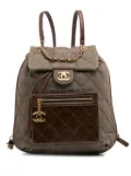 CHANEL Pre-Owned 2016-2017 CC Quilted Denim and Calfskin backpack - Green
