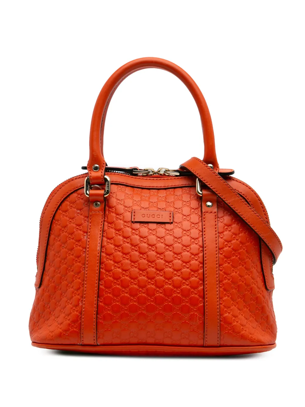 Gucci Pre-Owned 2016-2024 Mini Microguccissima Dome satchel | Orange | Image 1