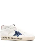Golden Goose Mid Star glitter-star sneakers - Neutrals