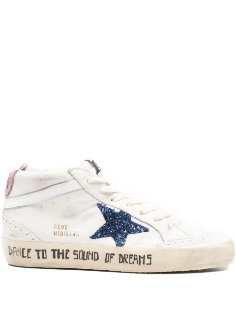 Golden Goose Mid Star glitter-star sneakers