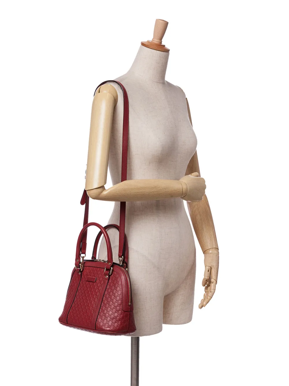Pre-owned Gucci 2016-2024 Mini Microssima Dome Satchel