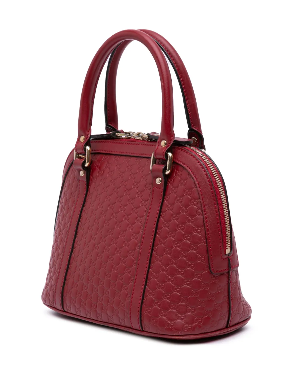 Pre-owned Gucci 2016-2024 Mini Microssima Dome Satchel