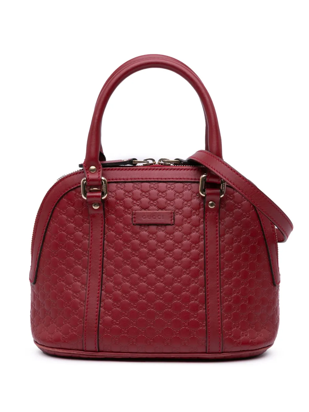 Pre-owned Gucci 2016-2024 Mini Microssima Dome Satchel