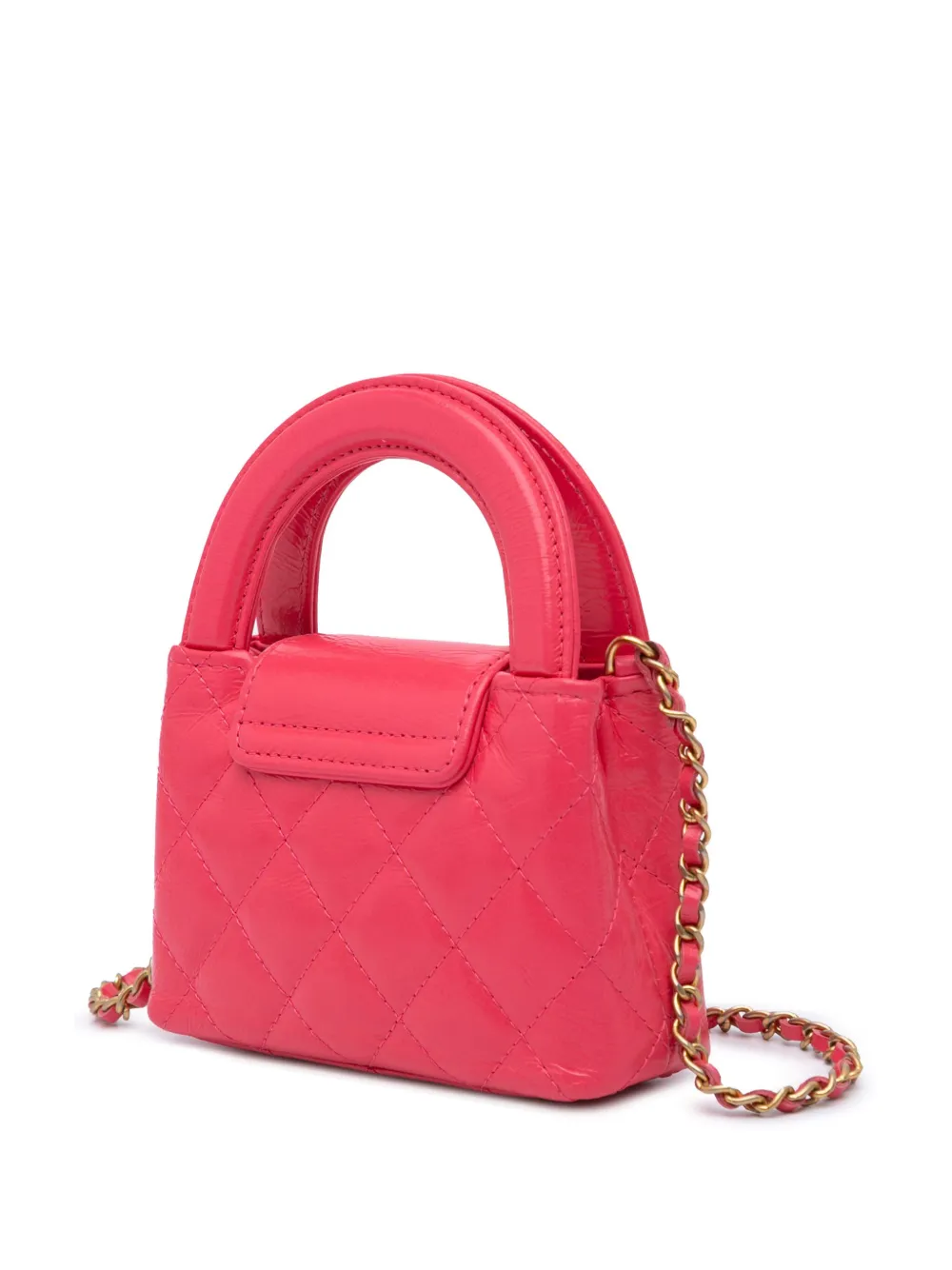 CHANEL Pre-Owned 2021-2024 Mini Nano Aged Calfskin Kelly Shopper Bag satchel | Pre-Owned | Image 2