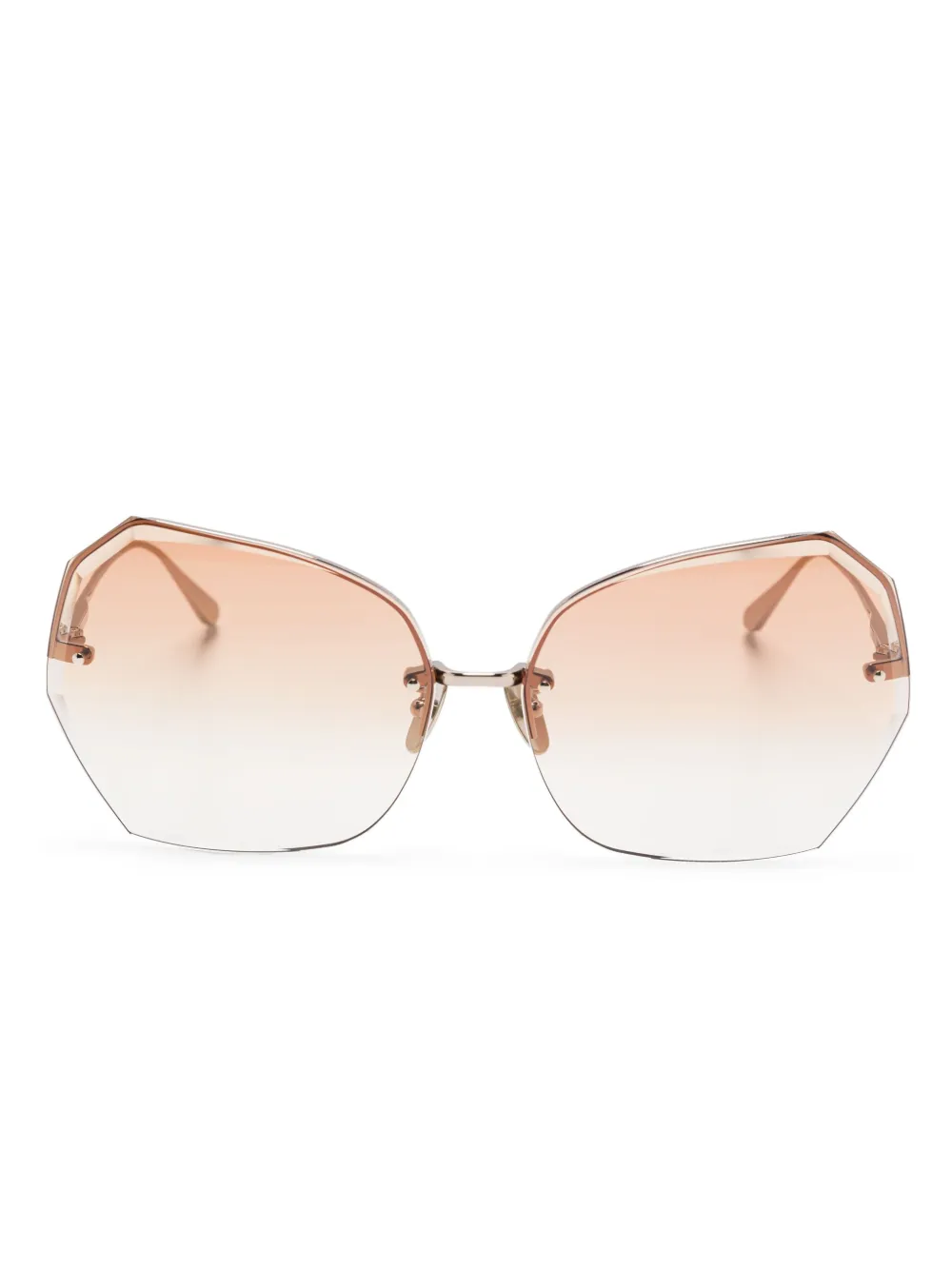 Linda Farrow Lila zonnebril Goud