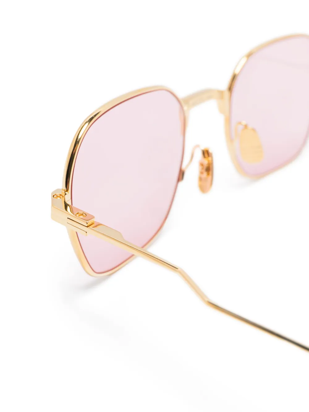 Thom Browne Eyewear Zonnebril met vierkant montuur Goud