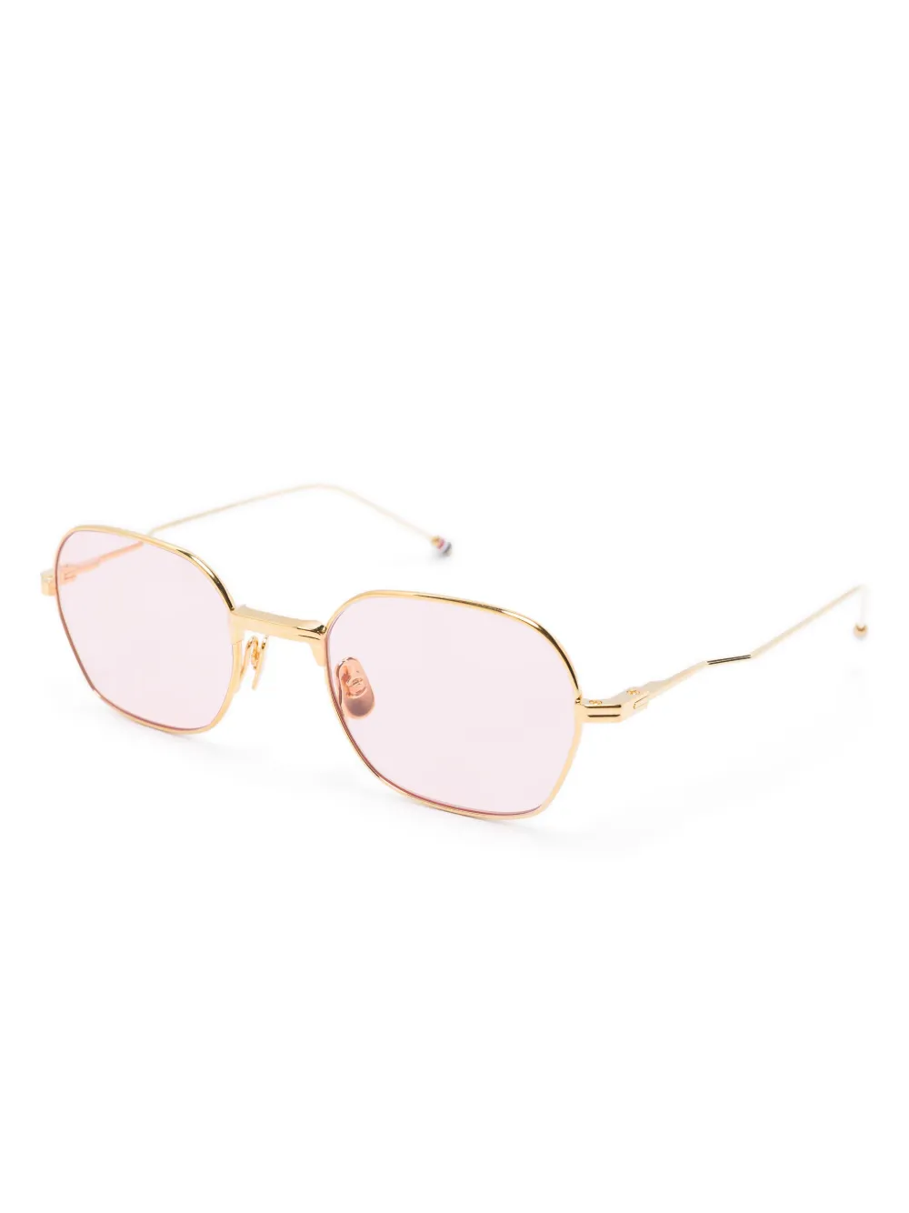 Thom Browne Eyewear Zonnebril met vierkant montuur - Goud