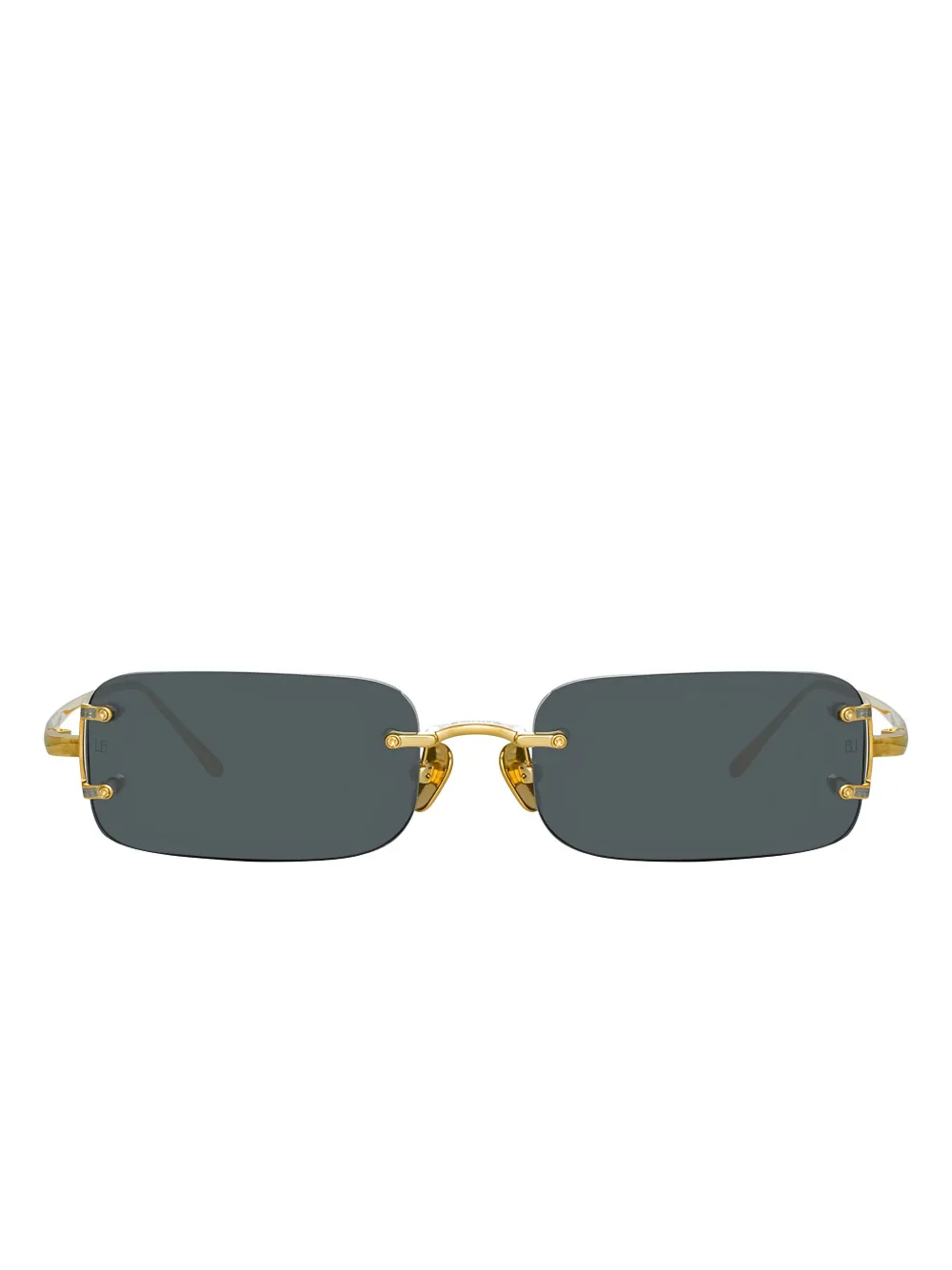 Linda Farrow Taylor rimless rectangle-frame sunglasses - ブラック Linda Farrow Taylor rimless rectangle-frame sunglasses - ブラック