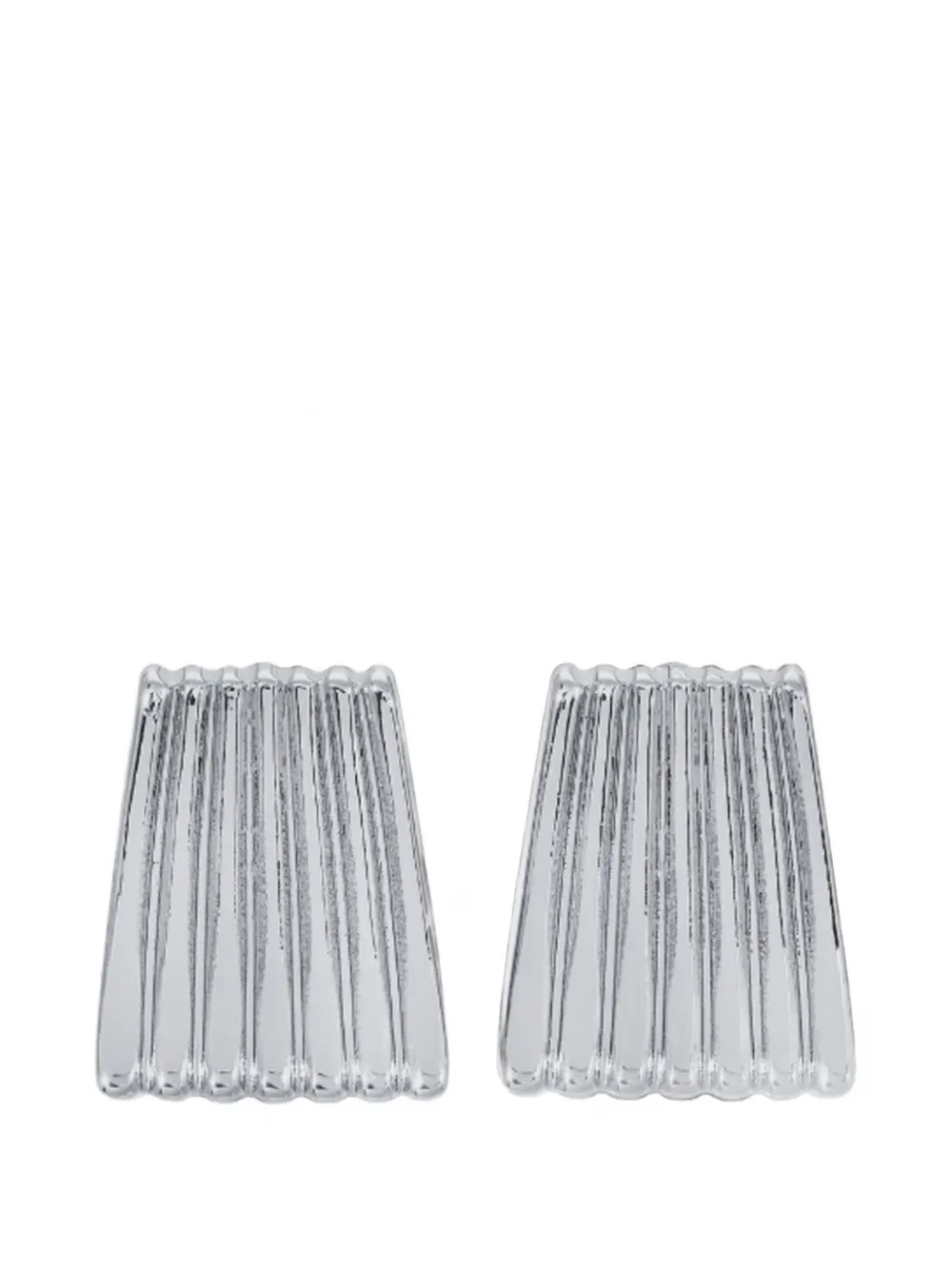 Heaven Mayhem ribbed earrings - Argento