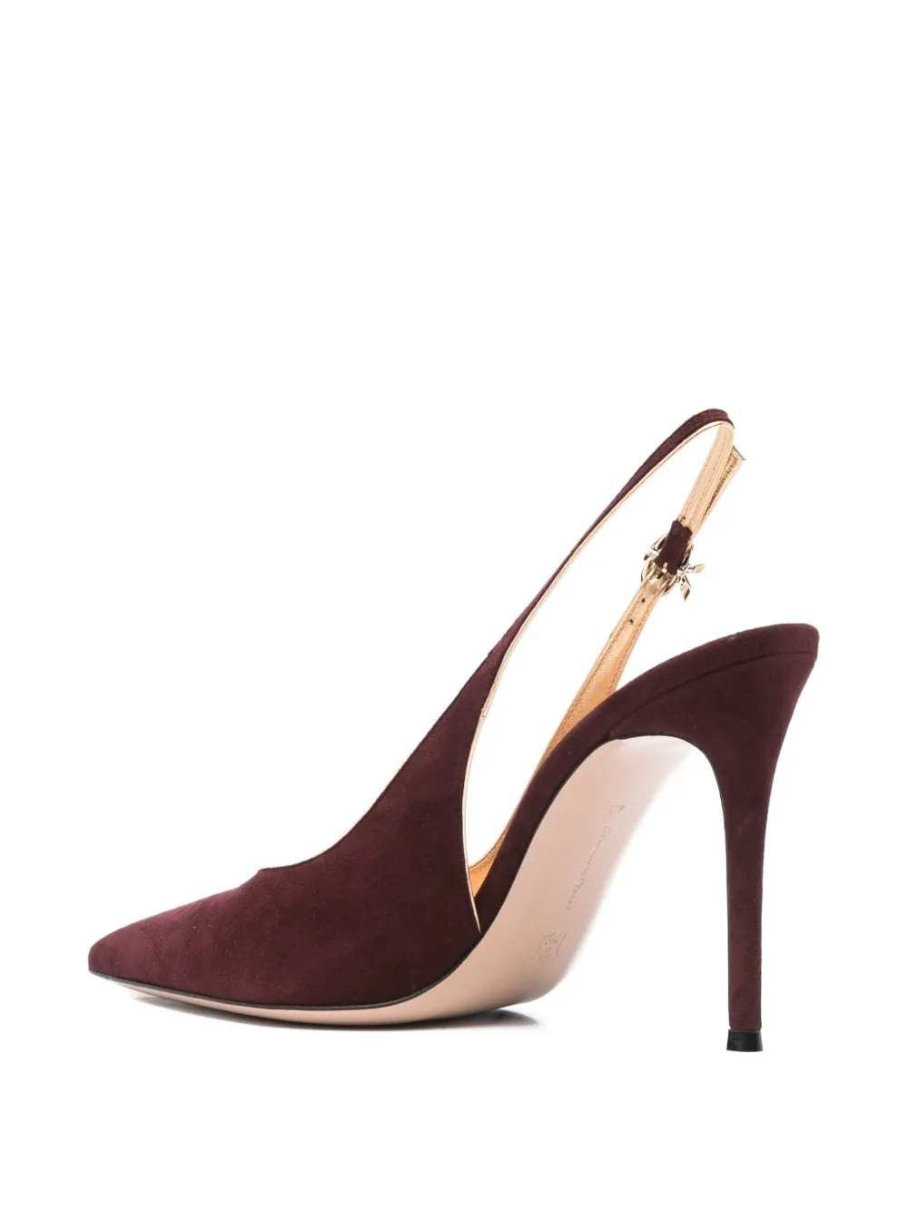 Gianvito Rossi 95mm Sling suede pumps Brown