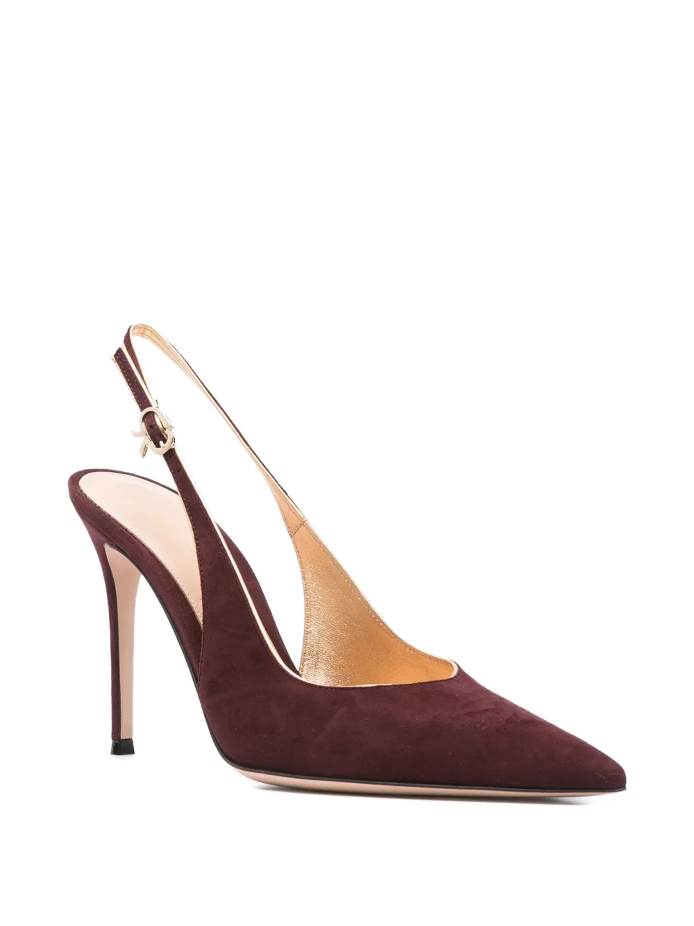 Gianvito Rossi 95mm Sling suede pumps Brown