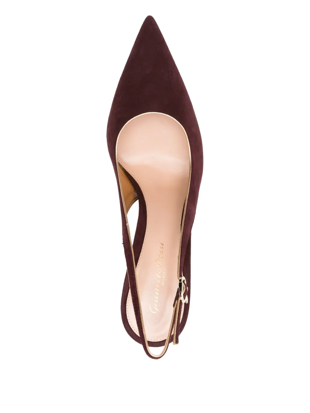 Gianvito Rossi 95mm Sling suede pumps Brown