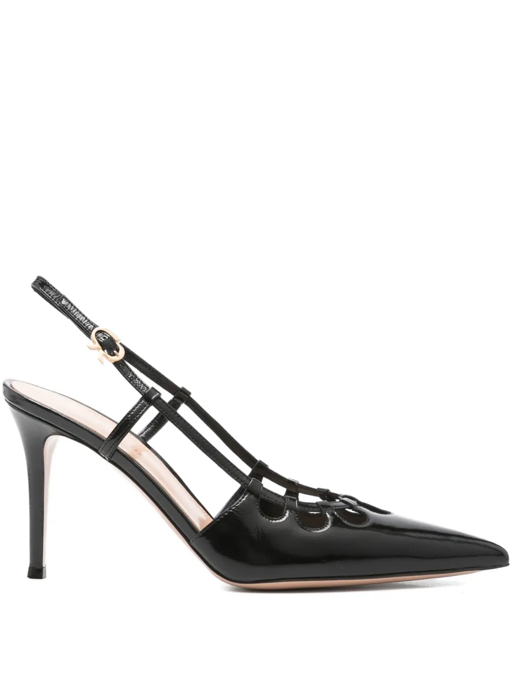 Gianvito Rossi 90mm slingback cut-out pumps Black