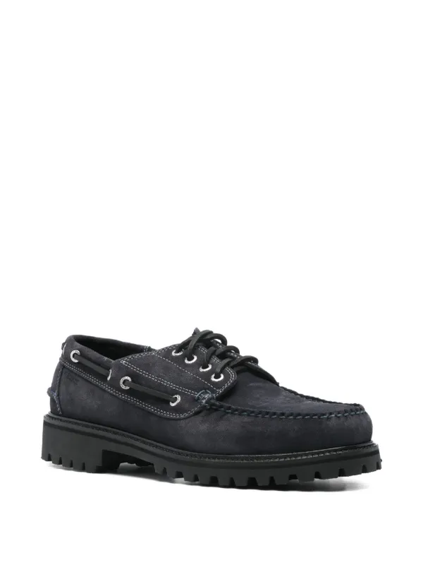 Bass Ranger Camp Suede Boat Shoes Black FARFETCH