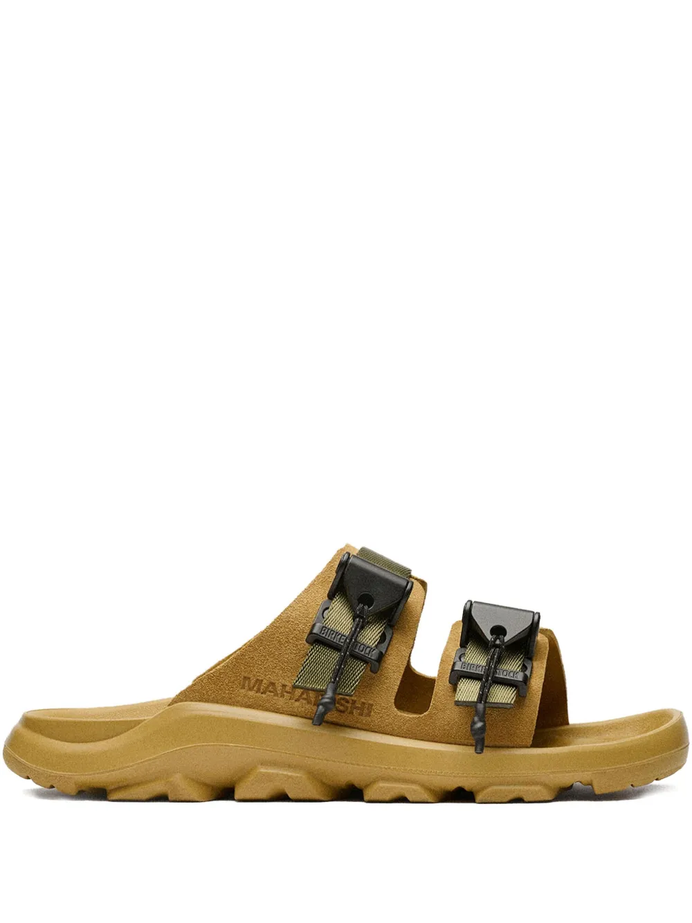 Birkenstock x Maharishi Mogami dual-buckle slide sandals Brown